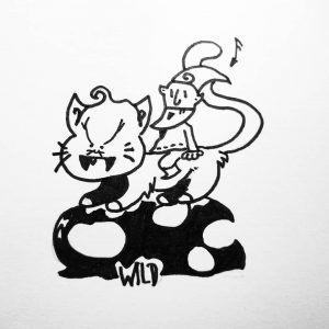 Wild wild wild Gnome ! #wild a gnome on a beast is wildest than a beast on a gnome ? 🤩🙏🍻🤪 . . #inktober2019 #inktober #beast #gnome #cat #mushrom #dark #happy #music #visuallanguage #blackandwhite #create #photo