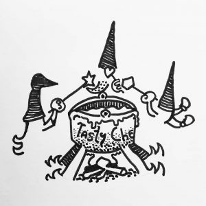 In the morning, when you are lost, and alone, why not to share some ink ? Some inktober of a royale fondue with friends ? 🧀🍯🍽👌 . . #inktober2019 #inktober #tasty #gnome #gnomelife #friends #heart #diamond #stars #fondue #cheese