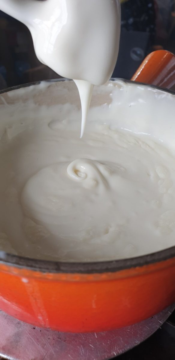 Fondue au fromage de chèvre