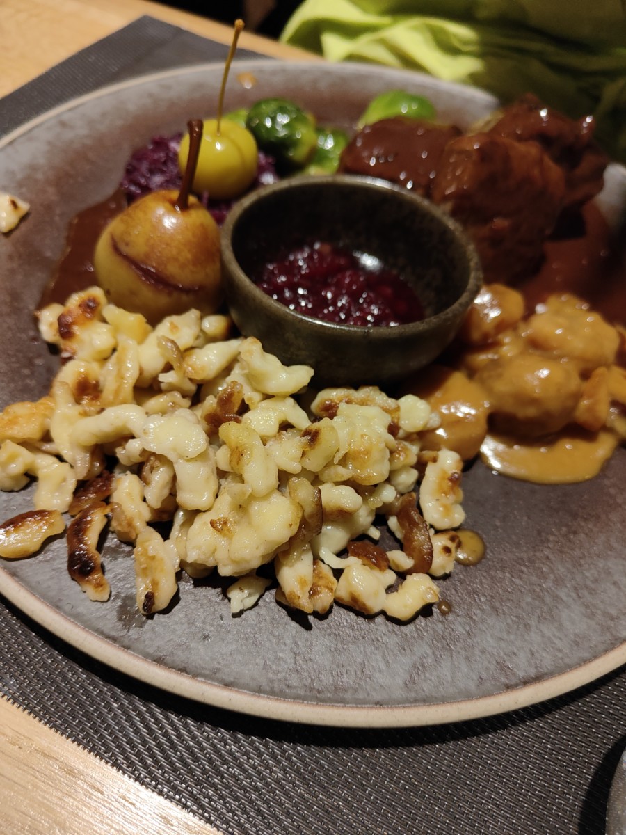 Les spaetzle et la poire !
